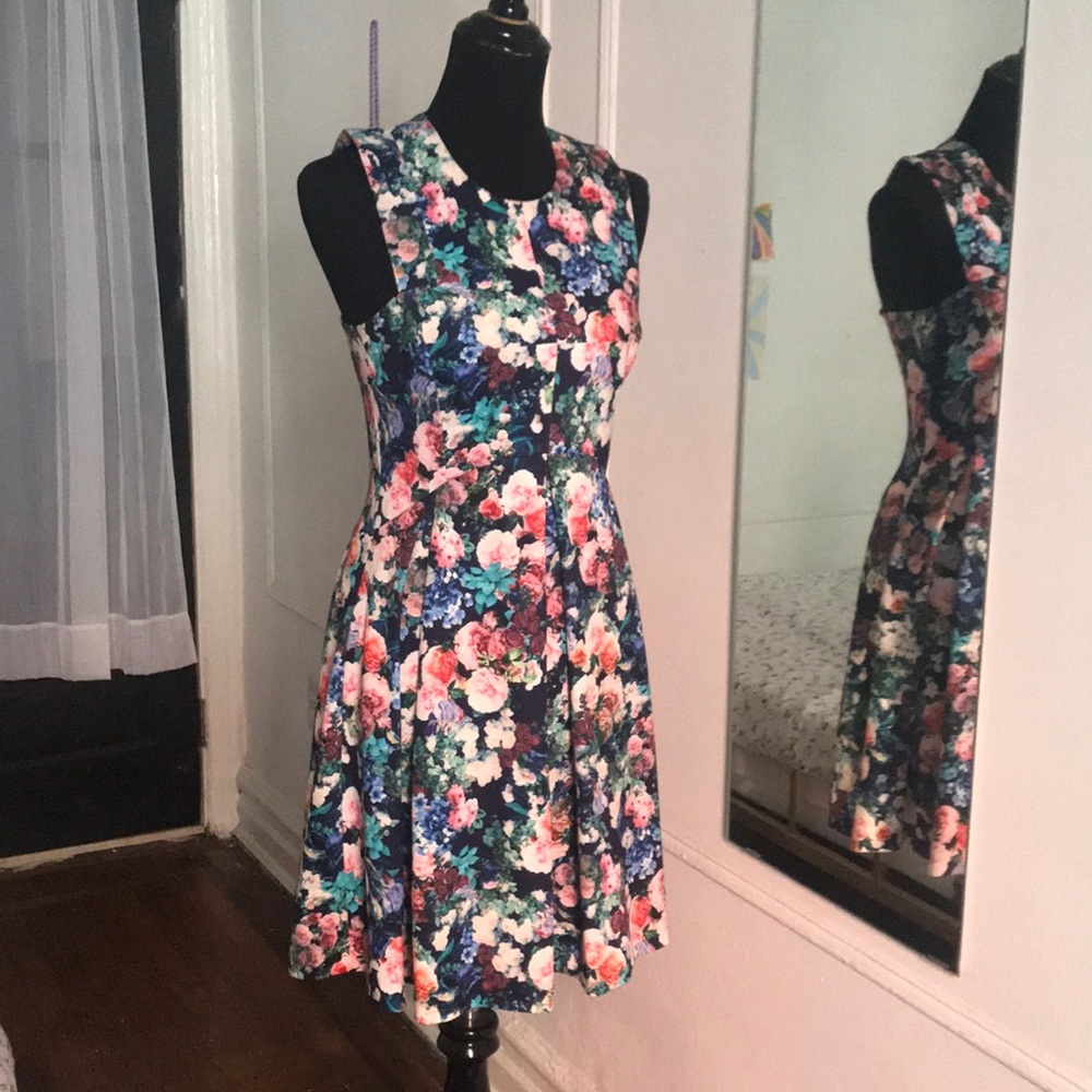 Ali Ro photographic rose print scuba dress